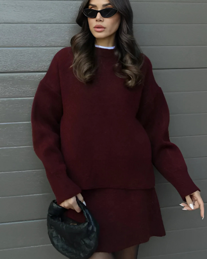 Heidi | Ensemble 2 pièces élégant – pull & jupe