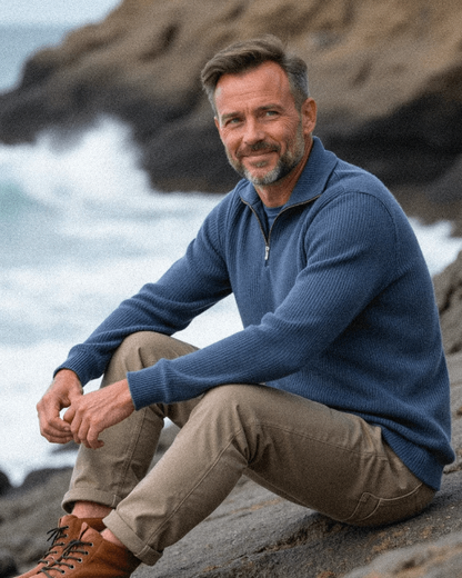 Finn™ | Pull Zippé Tricoté pour Hommes