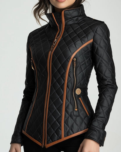 Lillian | Veste Matelassée à Motif Losanges