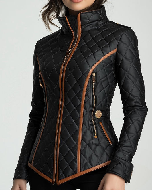 Lillian | Veste Matelassée à Motif Losanges