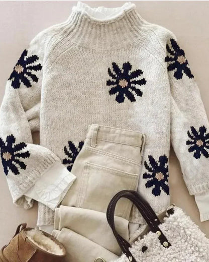 Camomile — Pull Fleuri Doux et Élégant